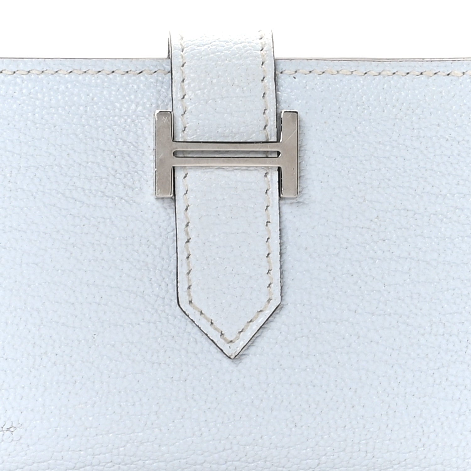 Hermes Chevre Mysore Bearn Card Holder Wallet Bleu Brume 8 of 10