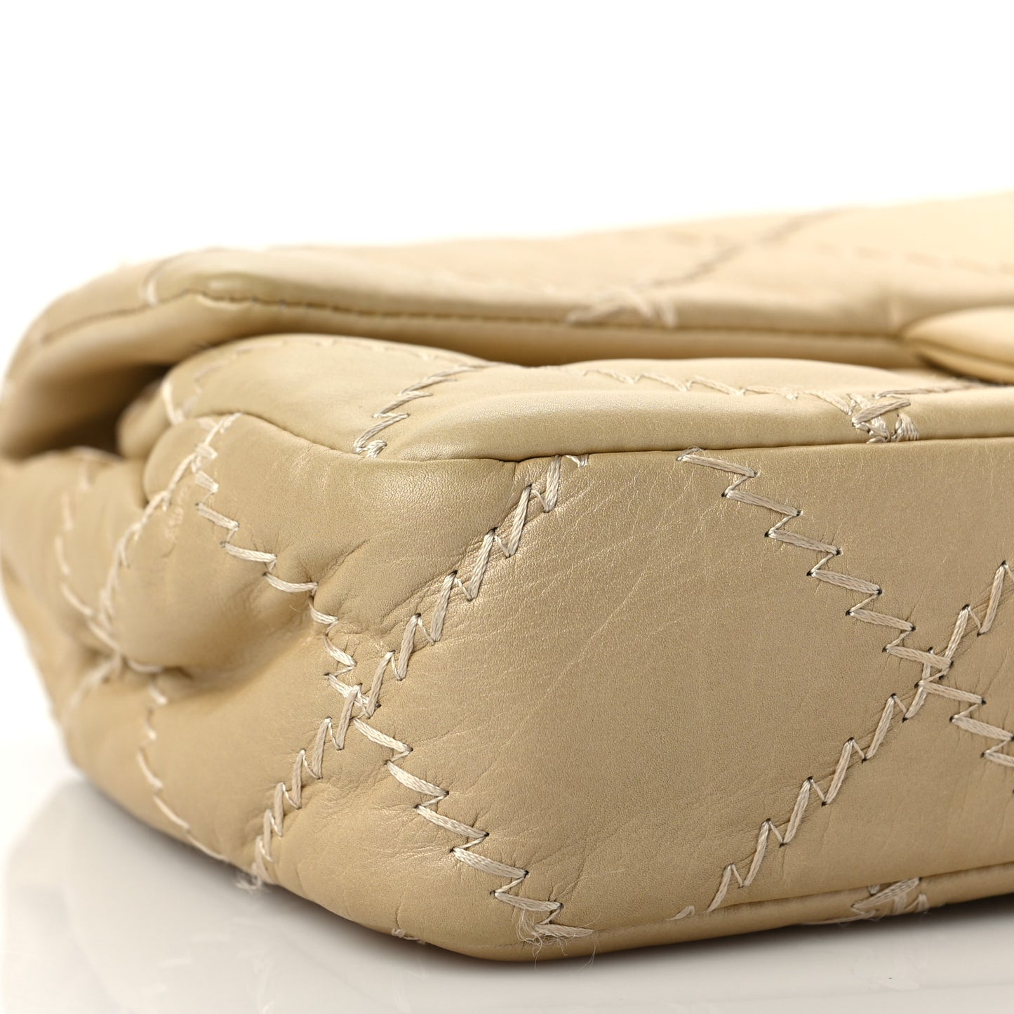 Calfskin Ultimate Stitch Flap Gold