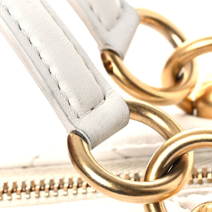 Chanel Calfskin Quilted Square Top Handle Vanity Case White 14 of 14