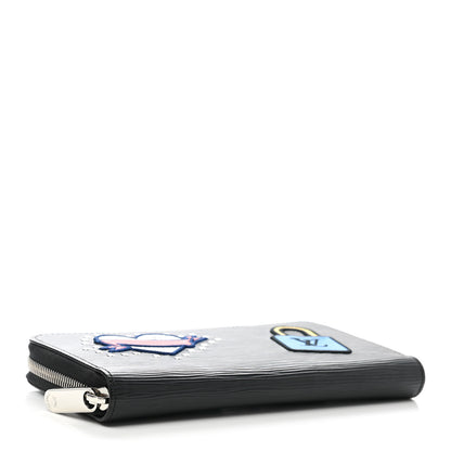 Louis Vuitton Epi LV Stories Zippy Wallet Black 5 of 9