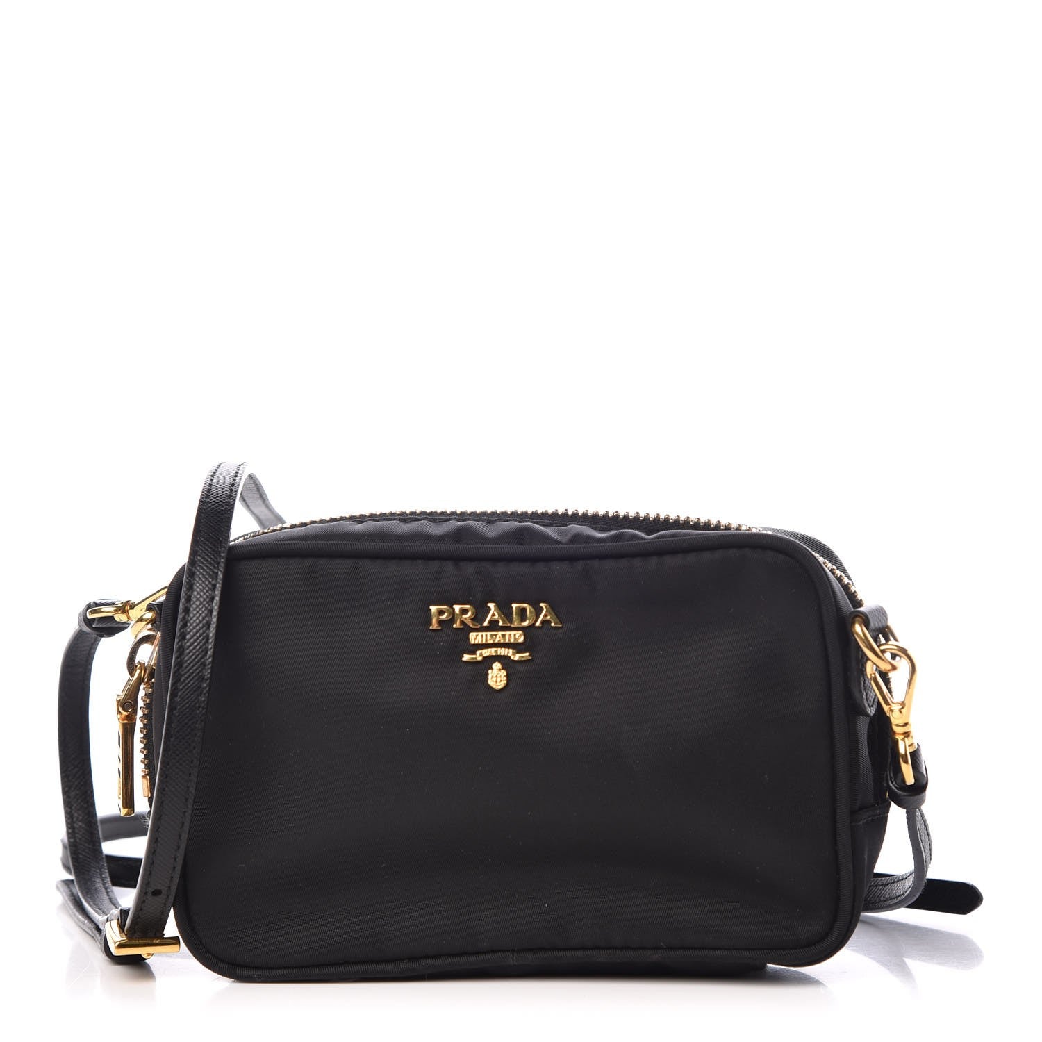 Prada Tessuto Nylon Small Crossbody Black 1 of 8