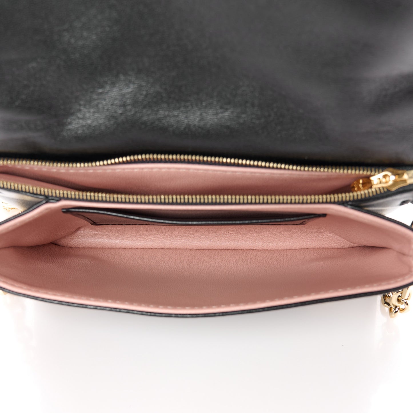 Lambskin Embossed Monogram Pochette Coussin Black