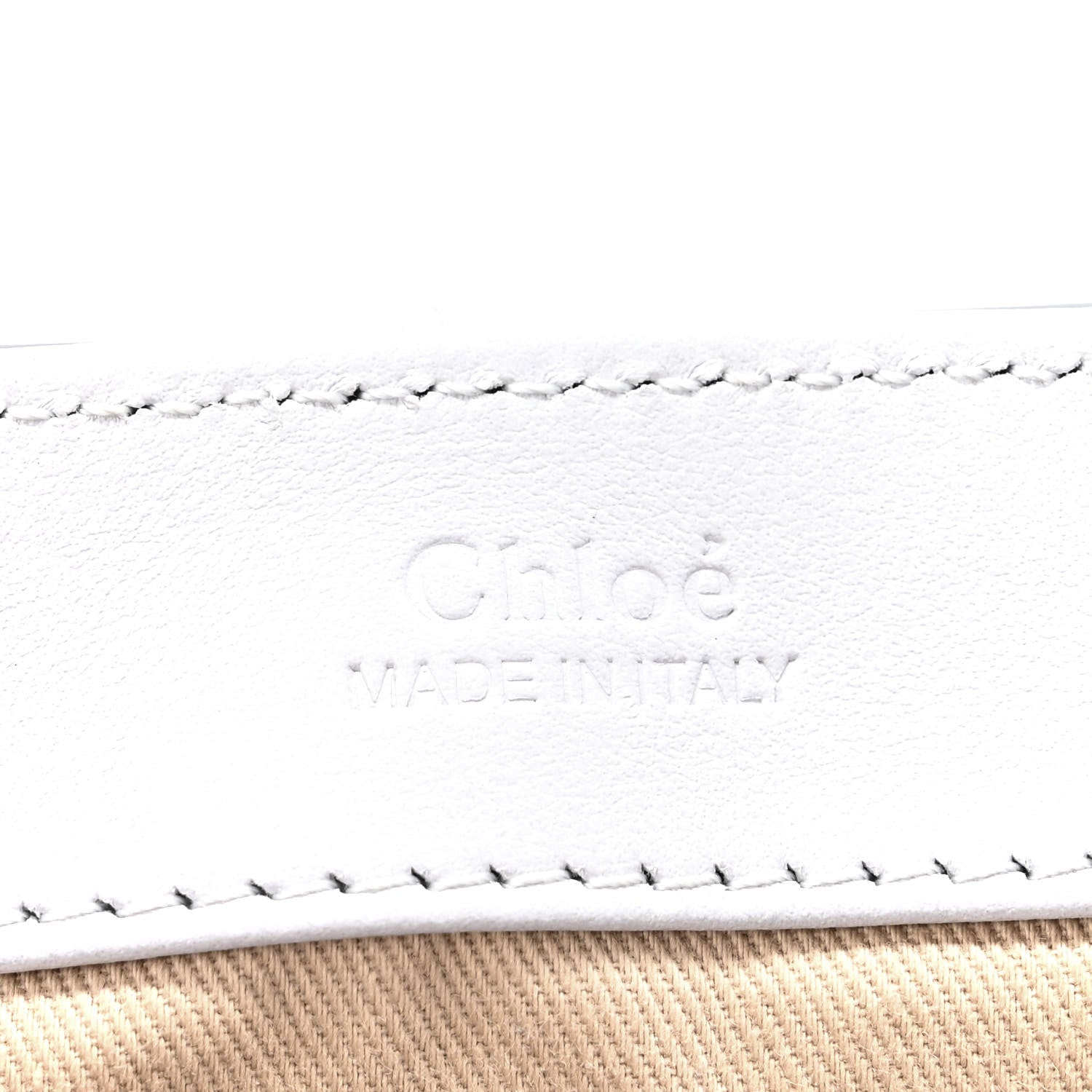 Chloe Shiny Calfskin Suede Mini C Double Carry Brilliant White 6 of 10