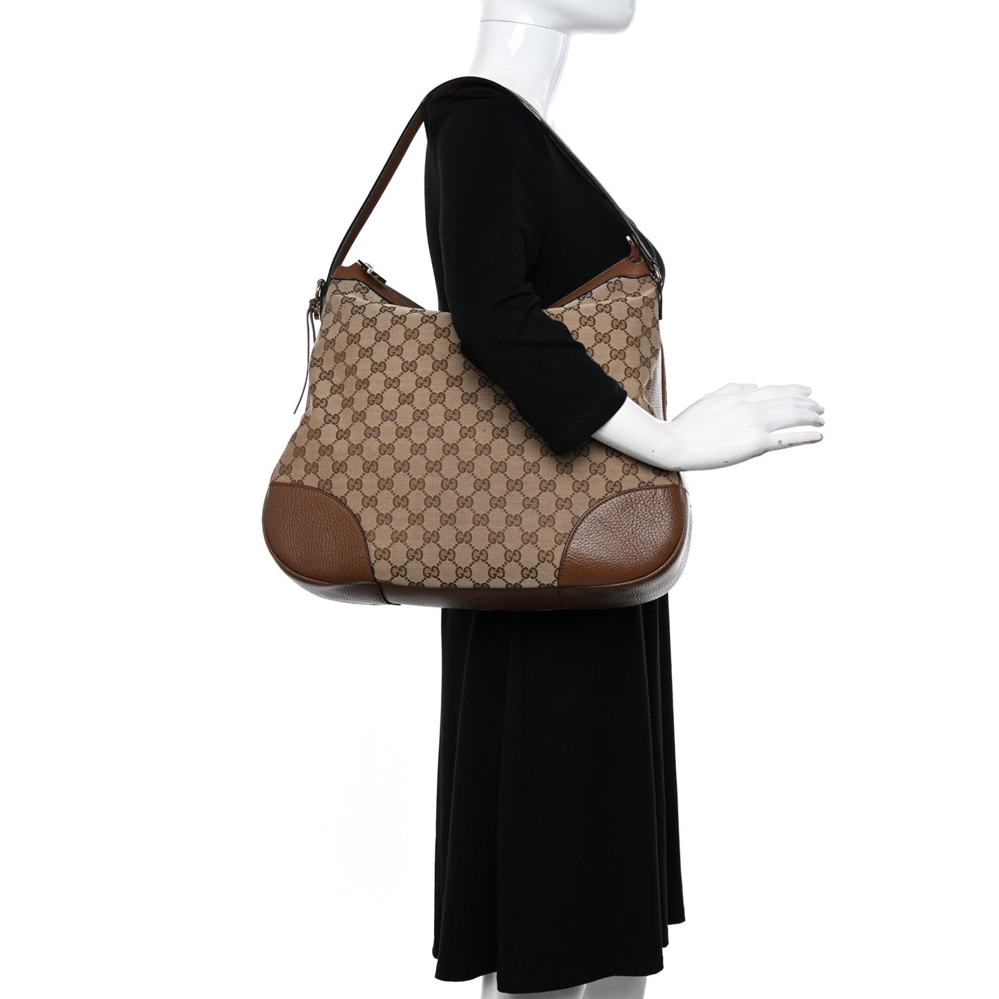 Soft GG Monogram Large Margaux Hobo Brown