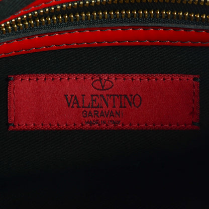 Valentino Garavani Coated Canvas Lacca Fleur Satchel Red 6 of 9