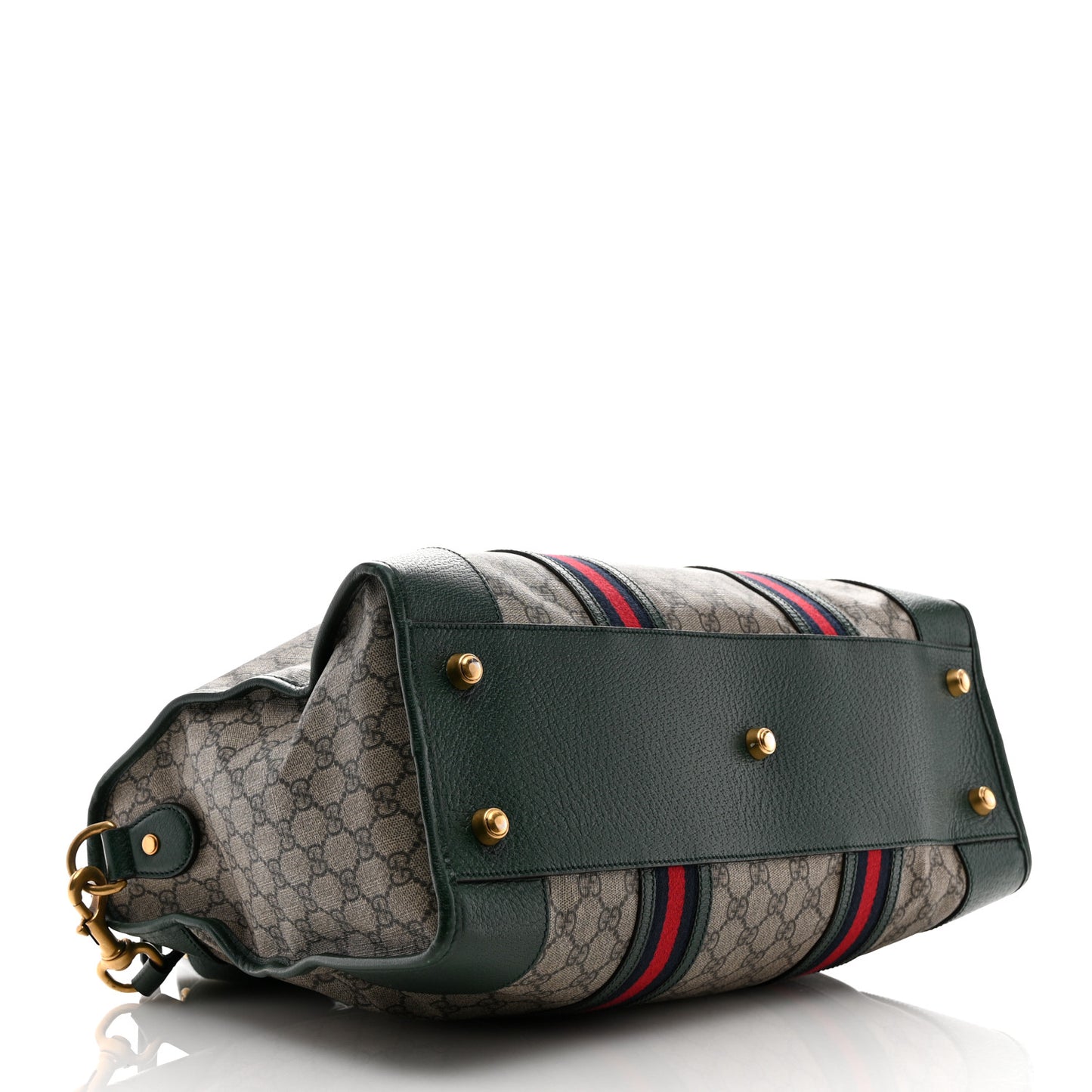 Soft GG Supreme Monogram Neo VintageWeb Skull Medium Duffle Bag Beige New Acero Green