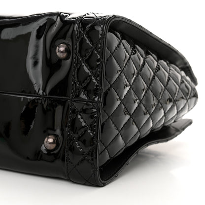 Chanel Patent Quilted Reverso Boy Tote Black 10 of 10