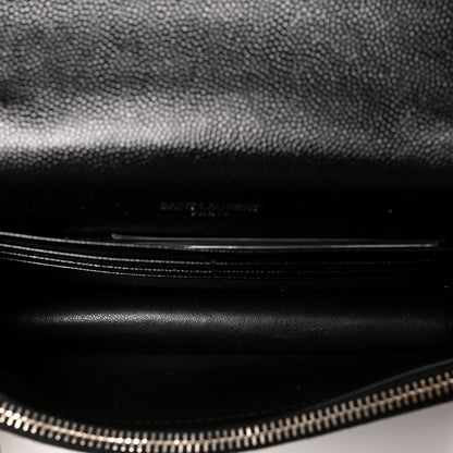 Saint Laurent Grain De Poudre Classic Monogram Kate Tassel Chain Wallet Black 6 of 10