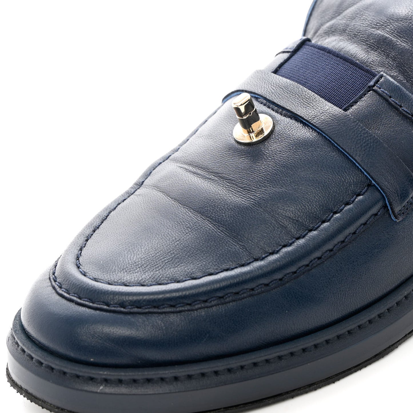 Lambskin Quilted CC Turnlock Loafers 40 Navy