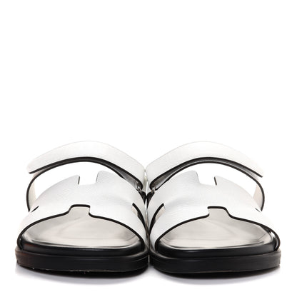 Hermes Epsom Mens Chypre Sandals 42 White 2 of 11