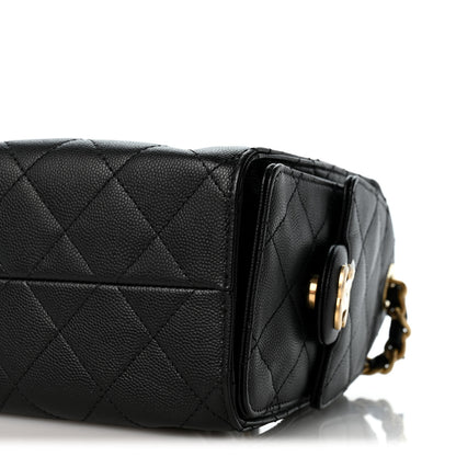 Chanel Caviar Quilted Mini Chanel 25 Handbag Black 10 of 11