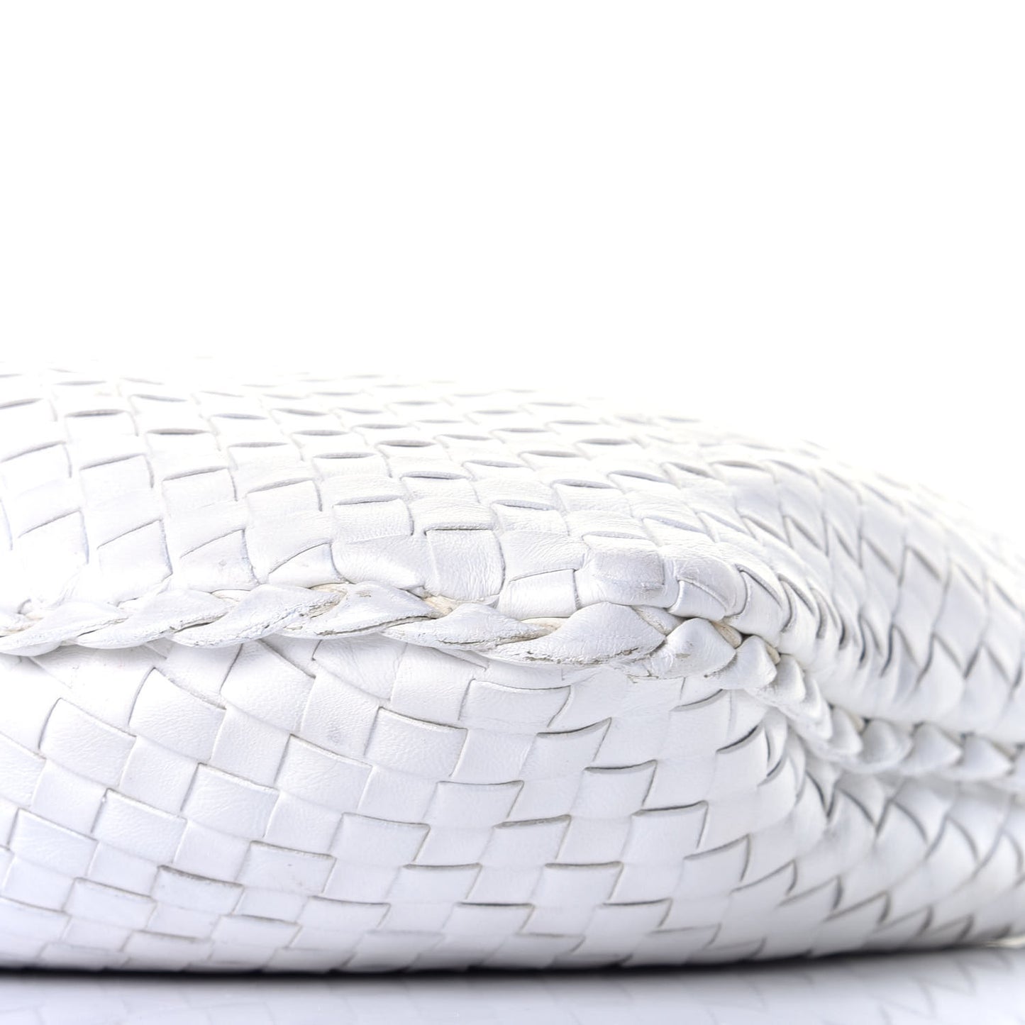 Nappa Intrecciato Medium Veneta Hobo White