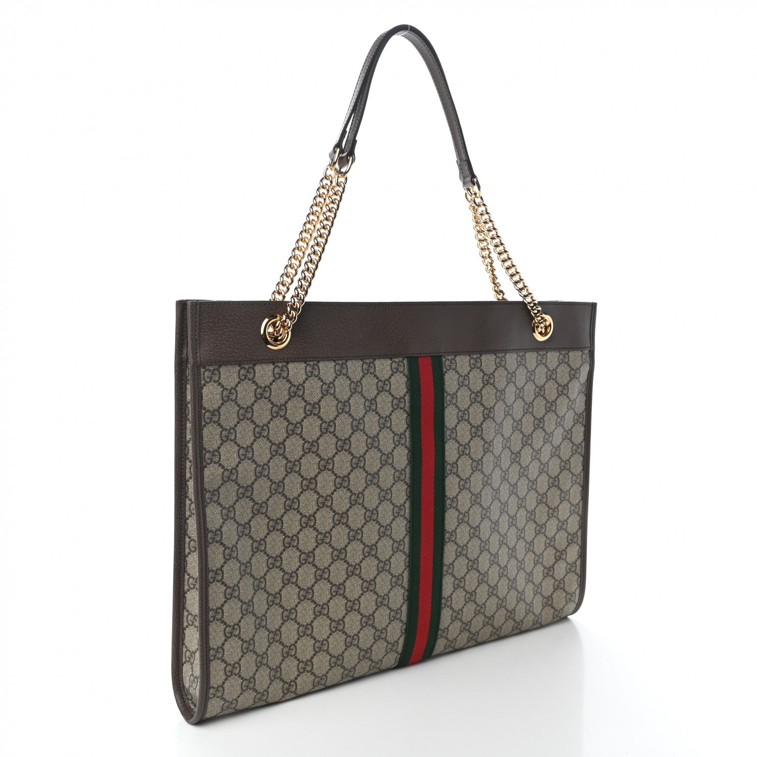 Gucci GG Supreme Monogram Large Rajah Chain Tote Beige New Acero 3 of 10