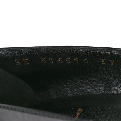 Saint Laurent Calfskin Vitello Vernice Tribtoo 105 Pumps 37 Black 8 of 8