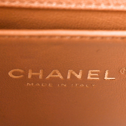 Chanel Caviar Chevron Quilted Small Boy Flap Brown 6 of 10