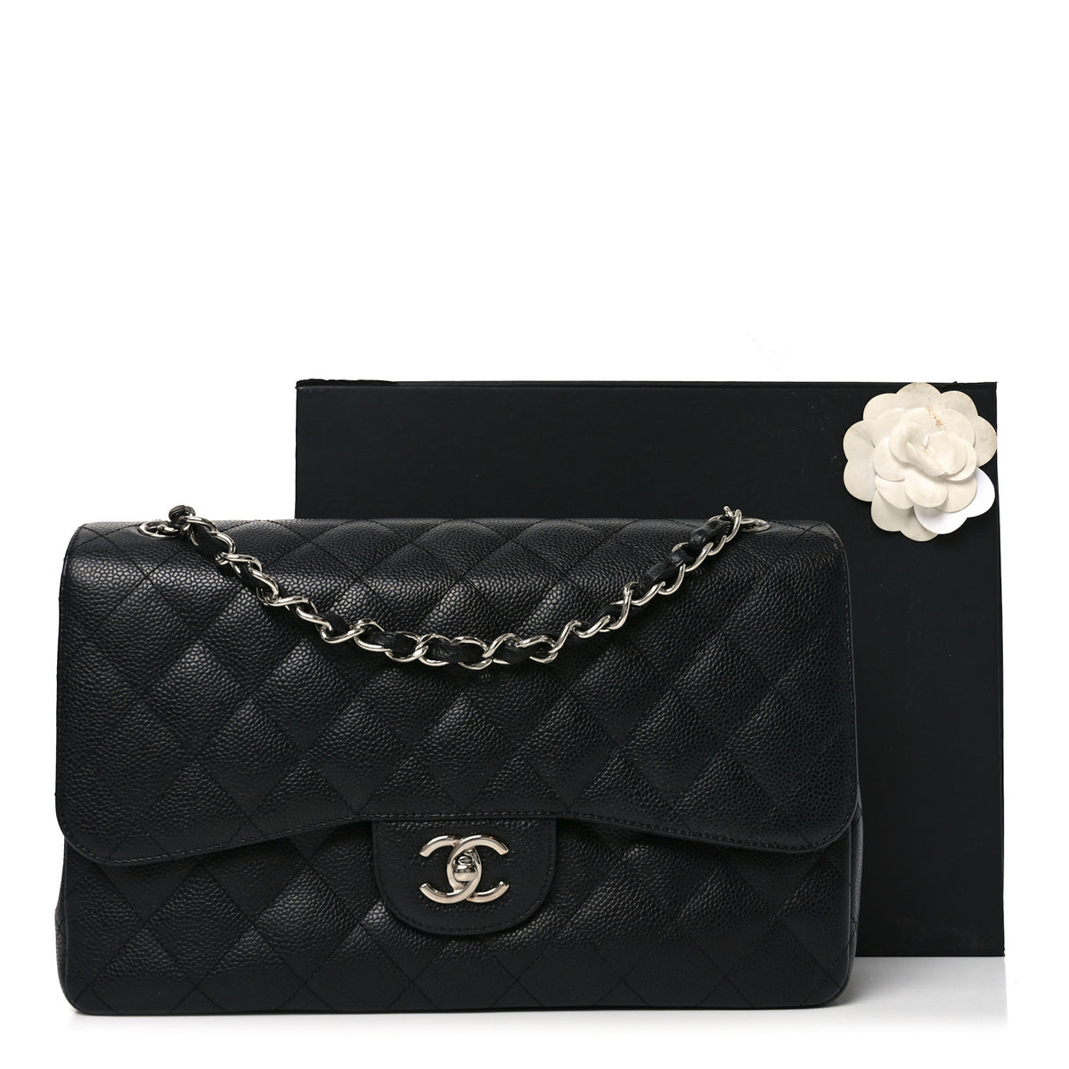Chanel Caviar Quilted Jumbo Double Flap Black 10 of 10