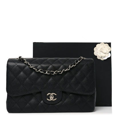 Chanel Caviar Quilted Jumbo Double Flap Black 10 of 10