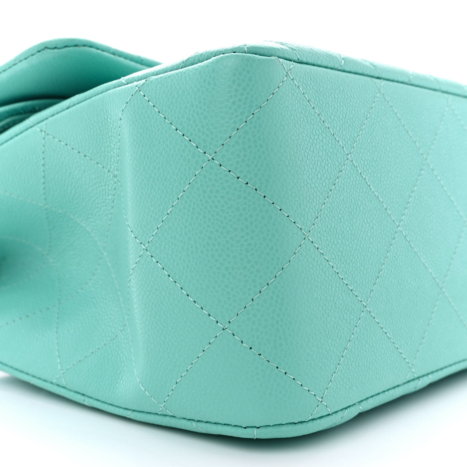 Chanel Caviar Quilted Jumbo Double Flap Turquoise 9 of 11
