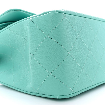 Chanel Caviar Quilted Jumbo Double Flap Turquoise 9 of 11