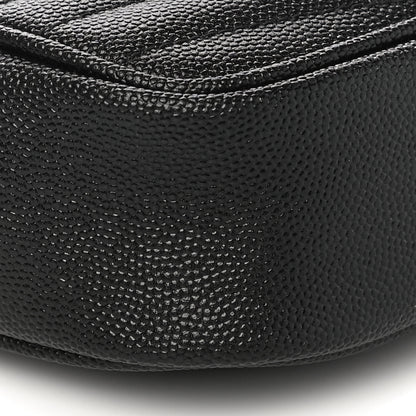 Saint Laurent Grain De Poudre Matelasse Monogram Mini Lou Camera Bag Black 9 of 11
