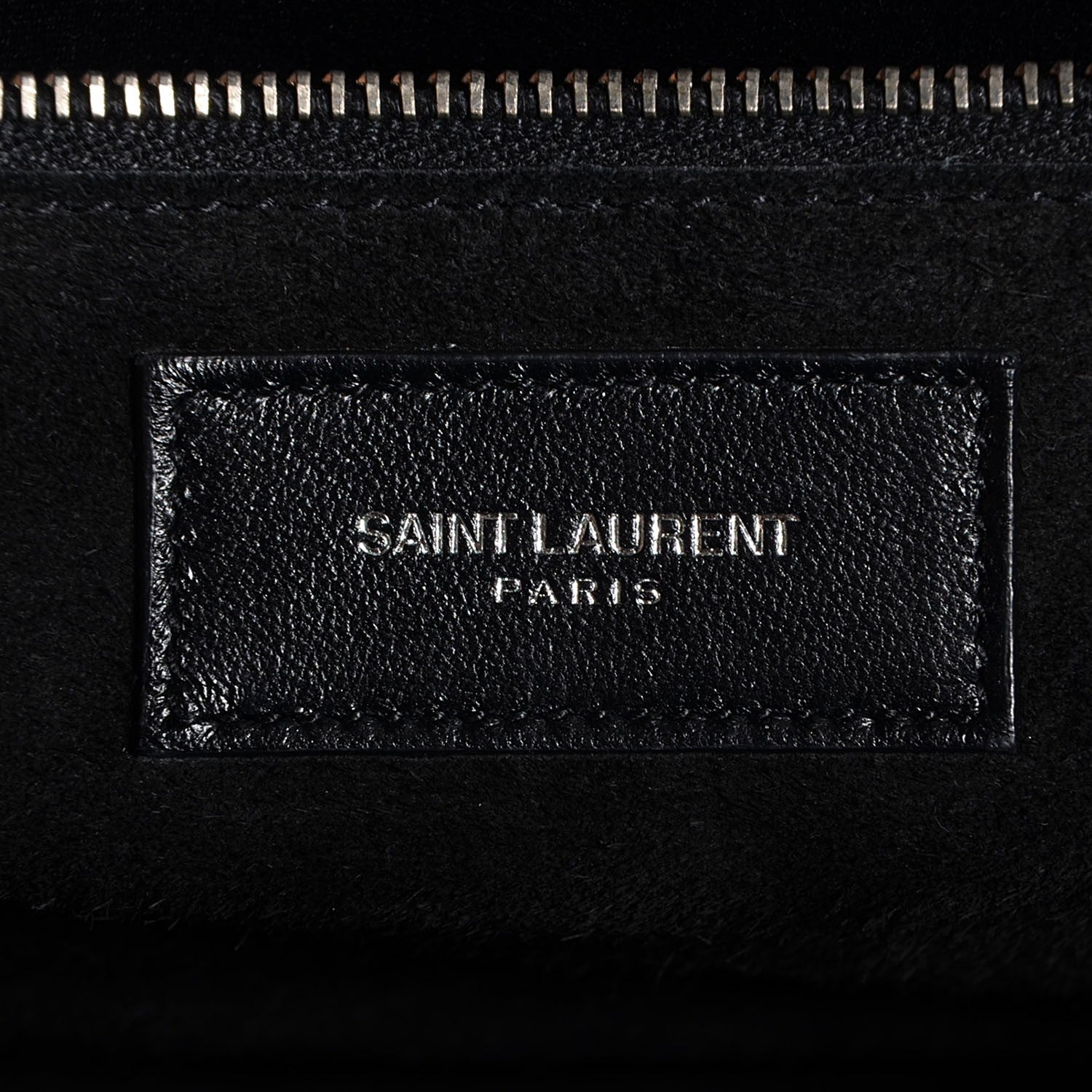 Saint Laurent Calfskin Crocodile Embossed Small Sac de Jour Bag Black 6 of 7