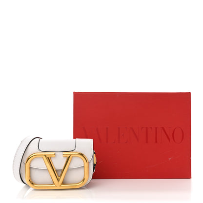 Valentino Garavani Calfskin Small Supervee Crossbody Bag Optic White 9 of 9