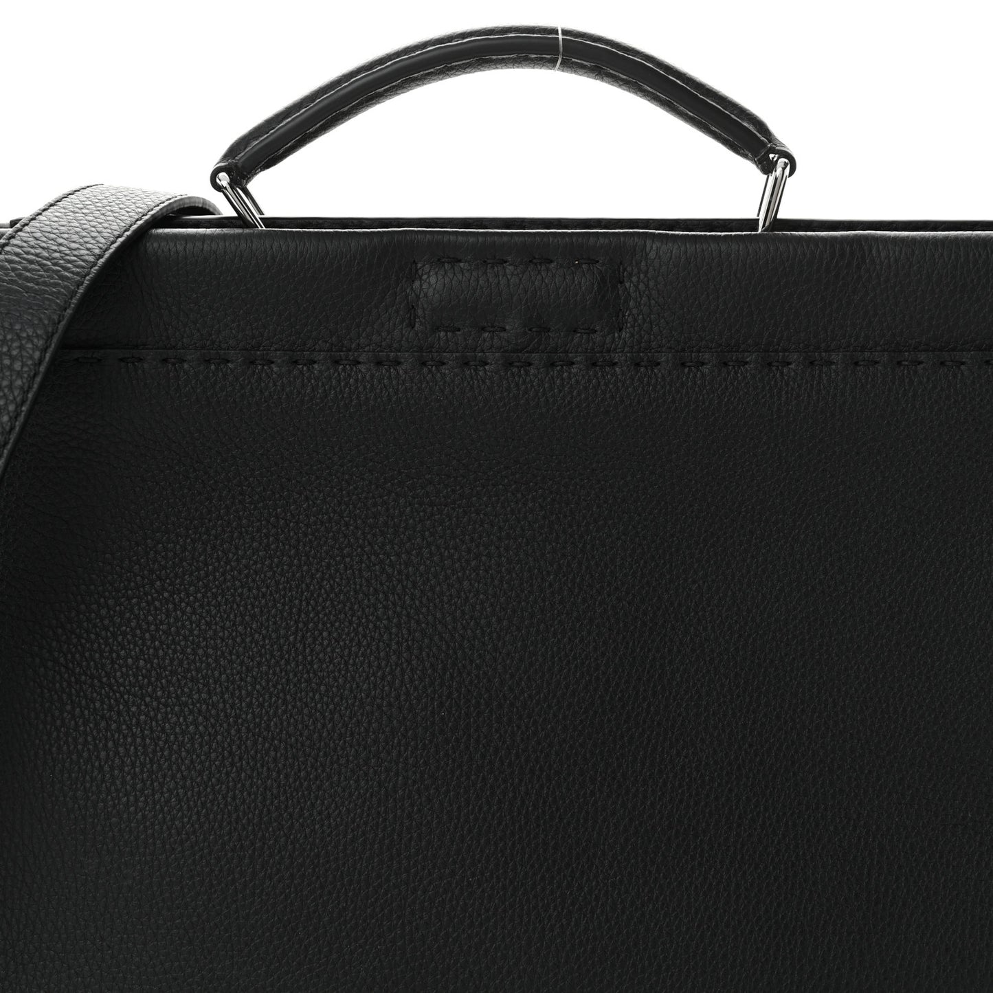 Cuoio Romano Selleria Crocodile Embossed Calfskin Monster Eyes Large Peekaboo Iconic Fit Satchel Black Sunflower