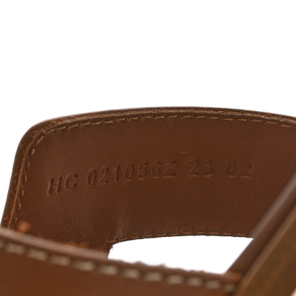 Hermes Box Calfskin Oran Sandals 39 Gold 9 of 10