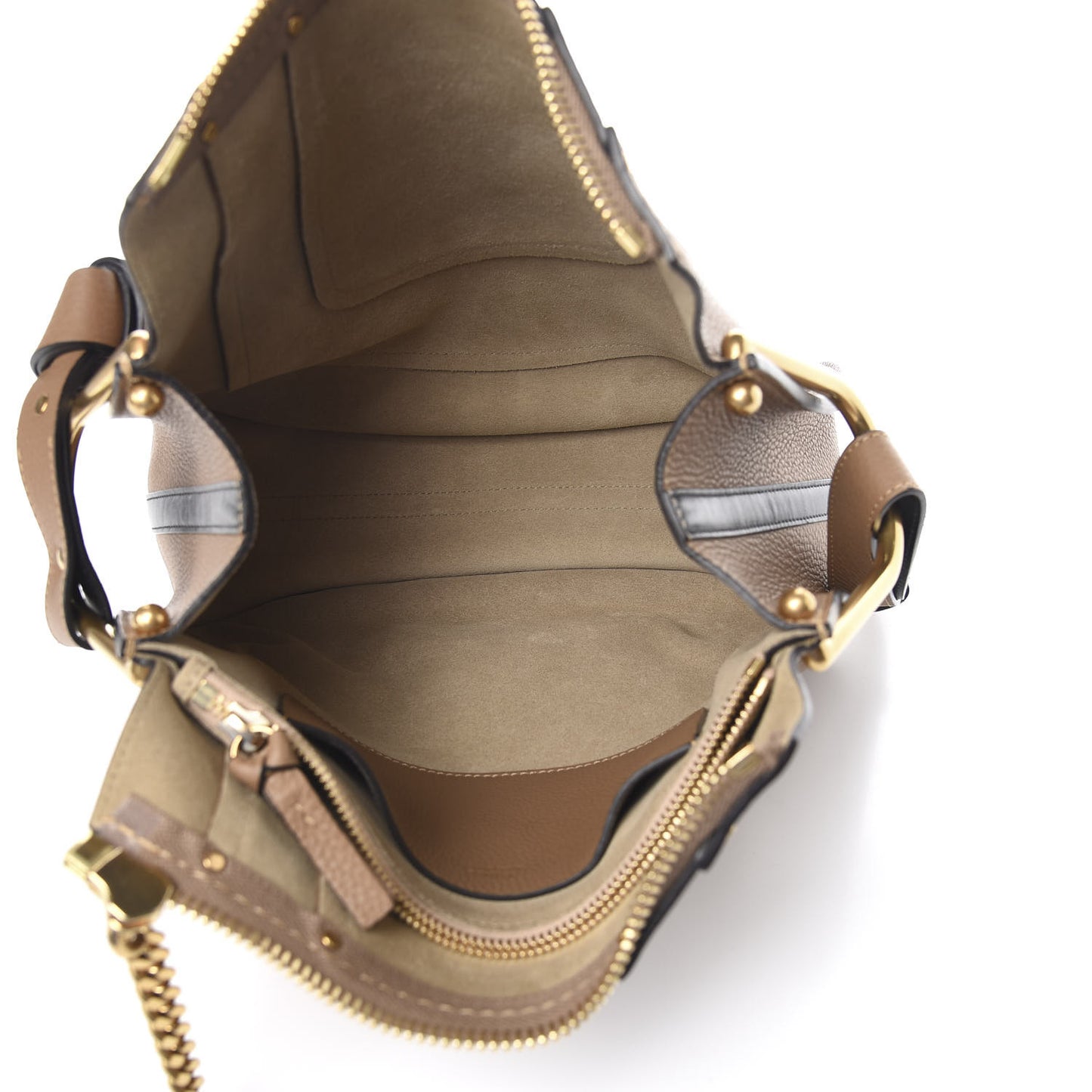 Grained Calfskin Small Hayley Hobo Nut