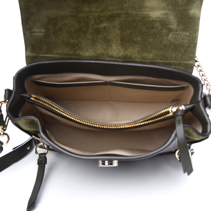 Chloe Calfskin Small Faye Day Shoulder Bag Deep Forest 4 of 8