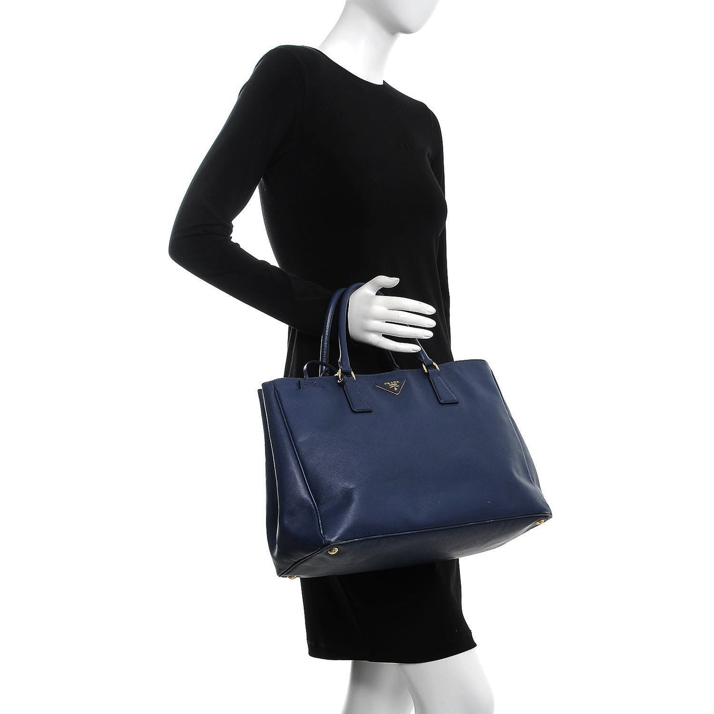 Saffiano Lux Large Tote Bluette