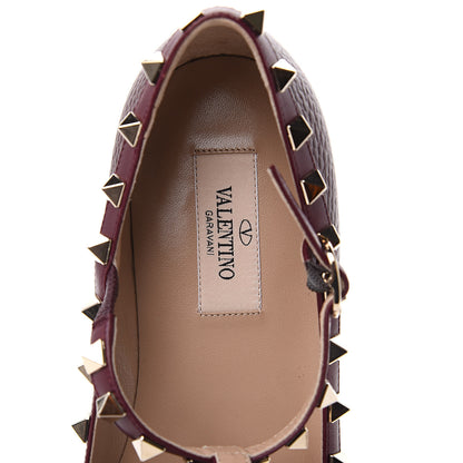 Valentino Garavani Nappa Rockstud Cage Ballerina Flats 37 Rubin 6 of 8