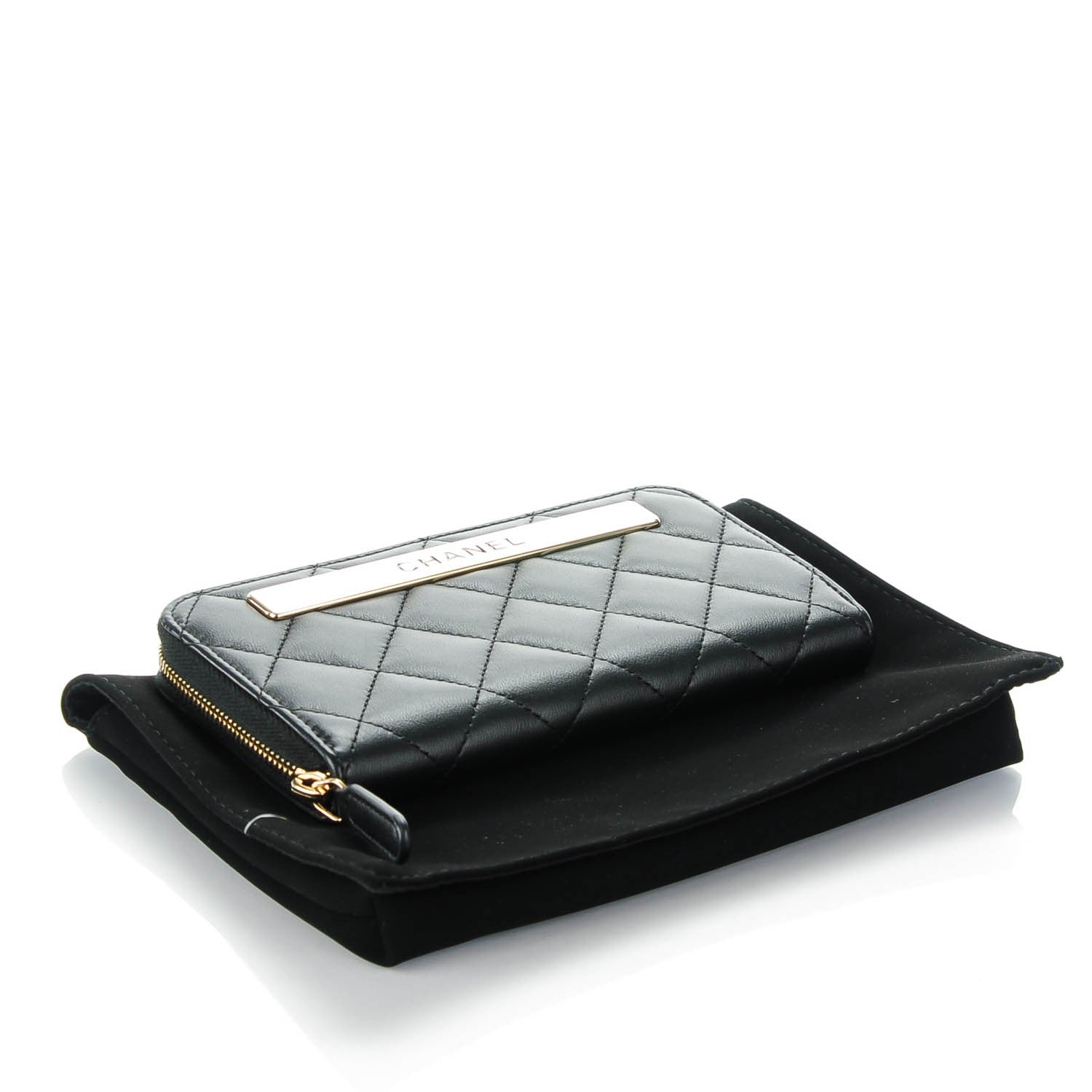 Chanel Lambskin Quilted Small Trendy CC Zip Around Wallet Black 4 of 8