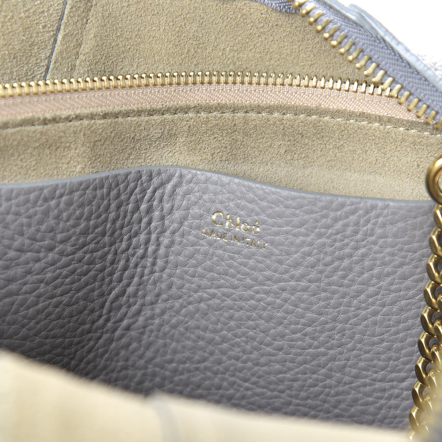 Chloe Grained Calfskin Small Hayley Hobo Cashmere Grey 8 of 9