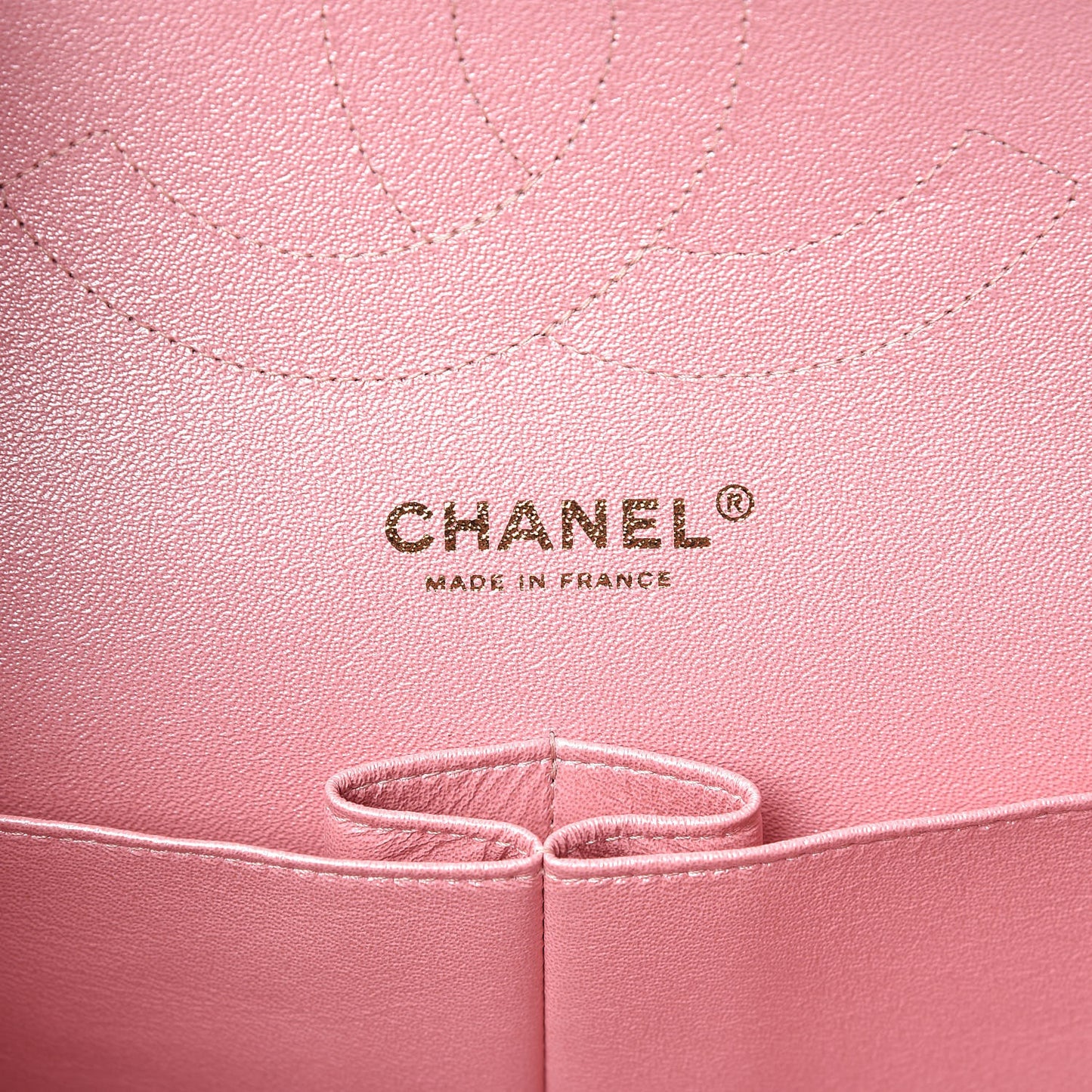 Iridescent Caviar Quilted Jumbo Double Flap Rose Pink