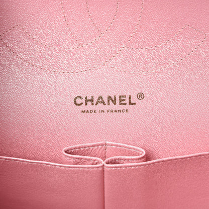 Chanel Iridescent Caviar Quilted Jumbo Double Flap Rose Pink 6 of 10