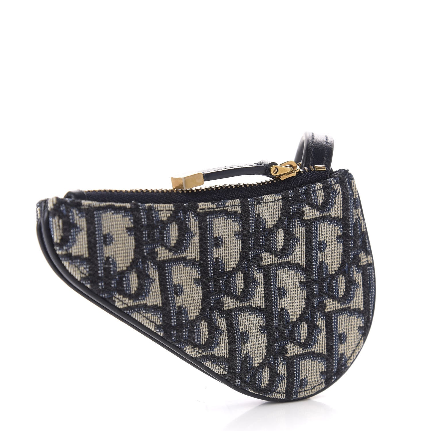 Christian Dior Oblique Saddle Coin Purse Blue 4 of 8