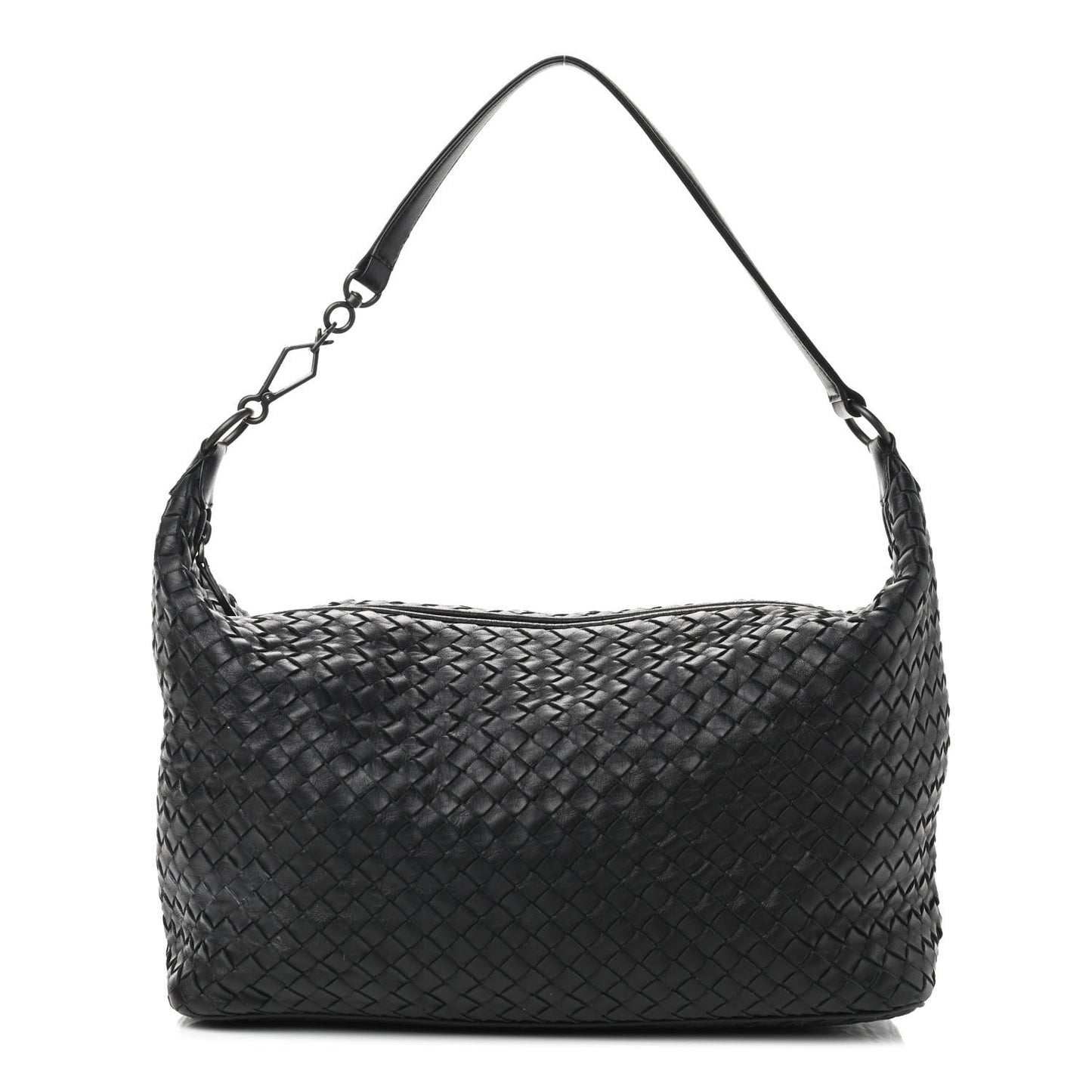 Nappa Intrecciato Medium Shoulder Bag Black