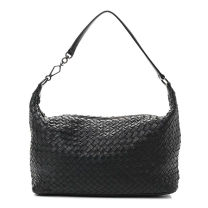 Bottega Veneta Nappa Intrecciato Medium Shoulder Bag Black 1 of 9