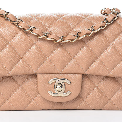 Chanel Caviar Quilted Mini Rectangular Flap Dark Beige 12 of 12