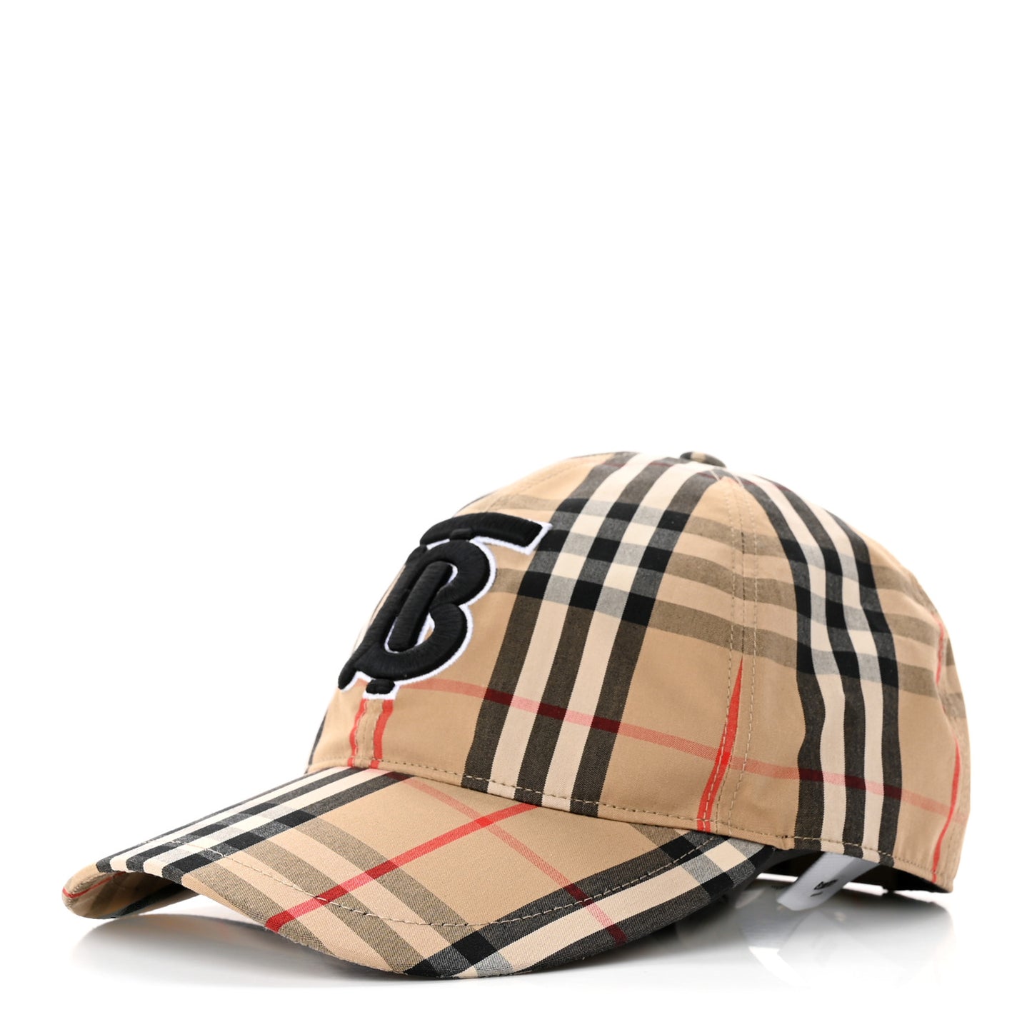 Cotton Vintage Check Monogram Baseball Hat S Archive Beige