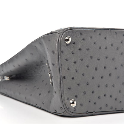 Prada Ostrich Medium Galleria Double Zip Tote Grey 8 of 10