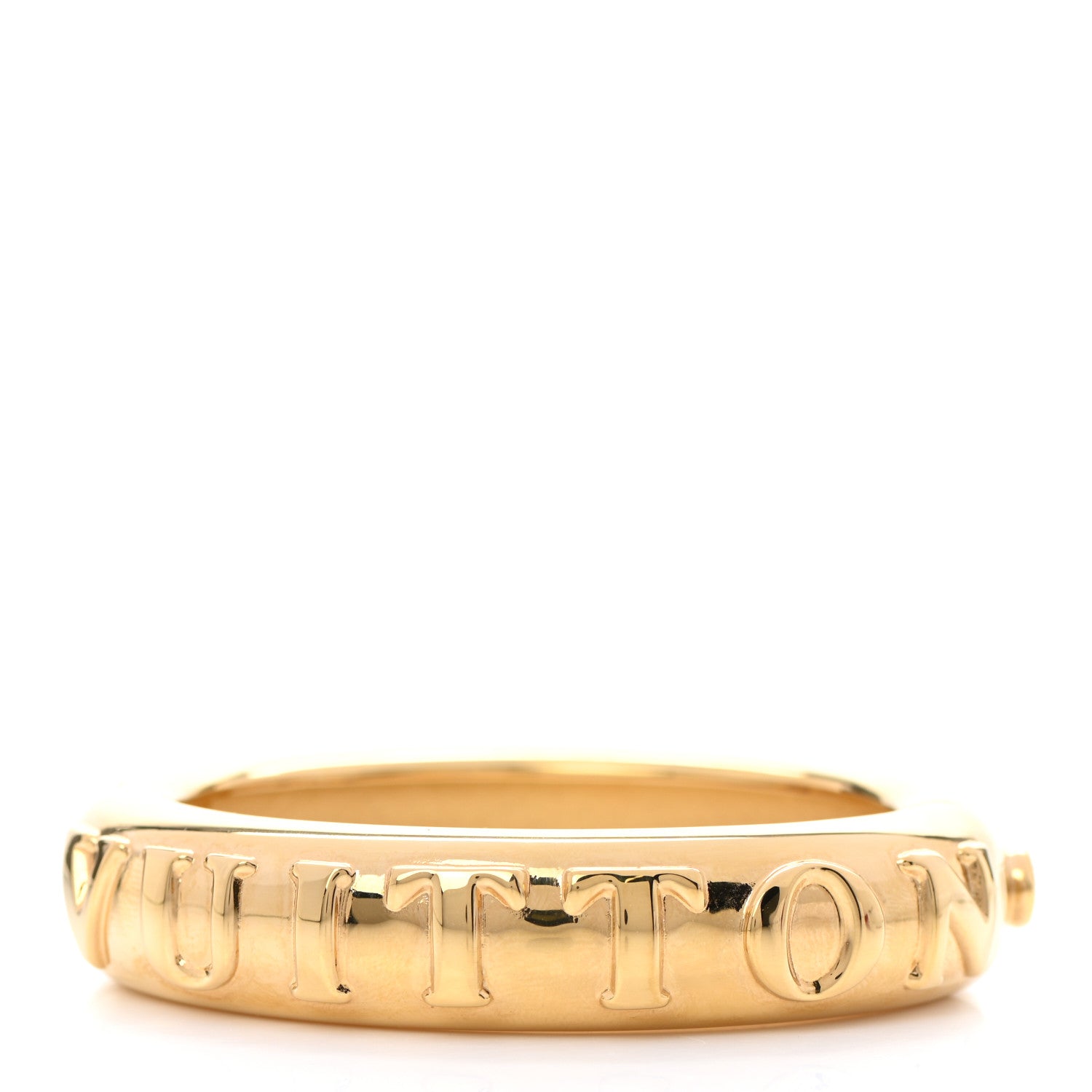 Louis Vuitton Brass Family Bangle Bracelet S Gold 3 of 4