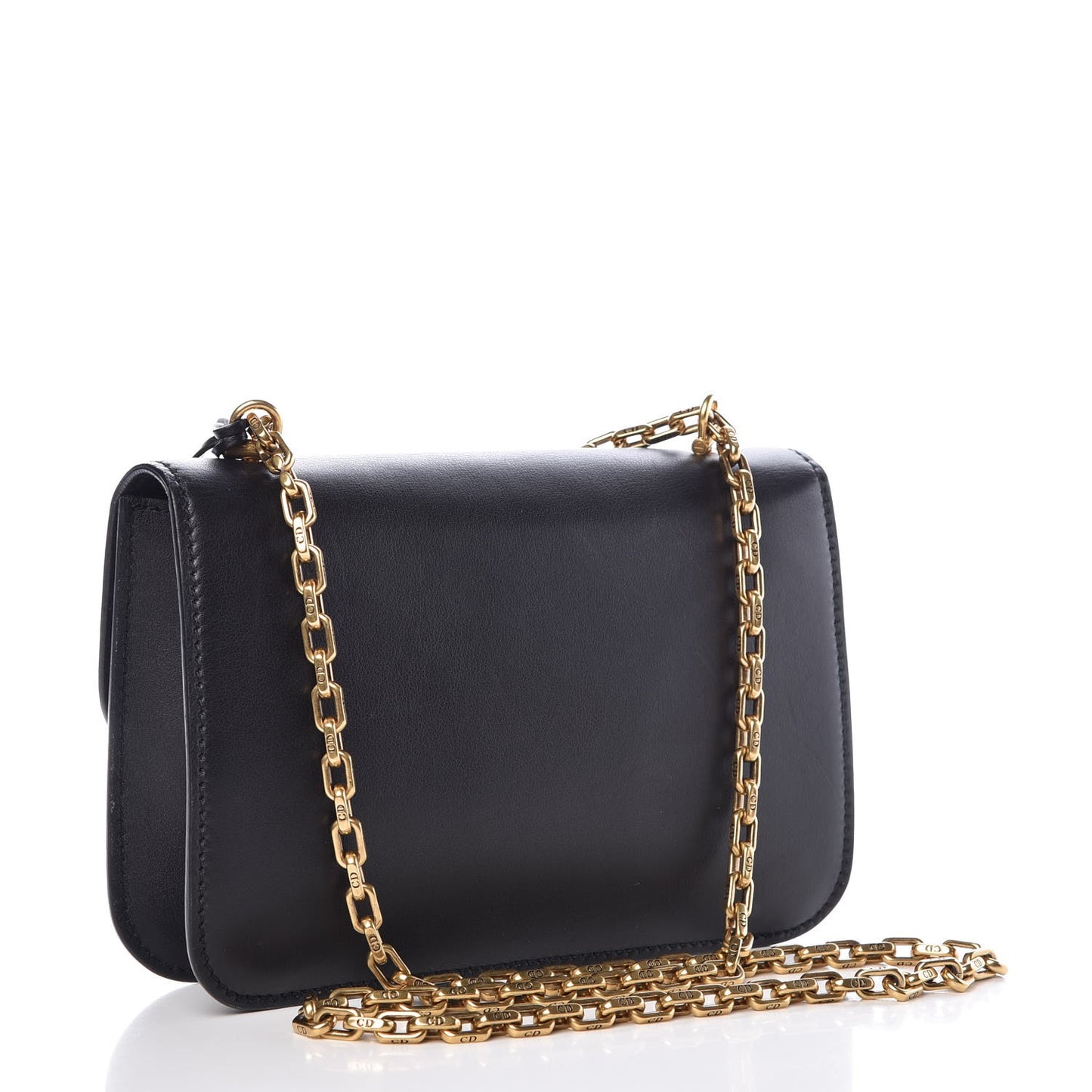 Calfskin Large Dioraddict Flap Bag Black
