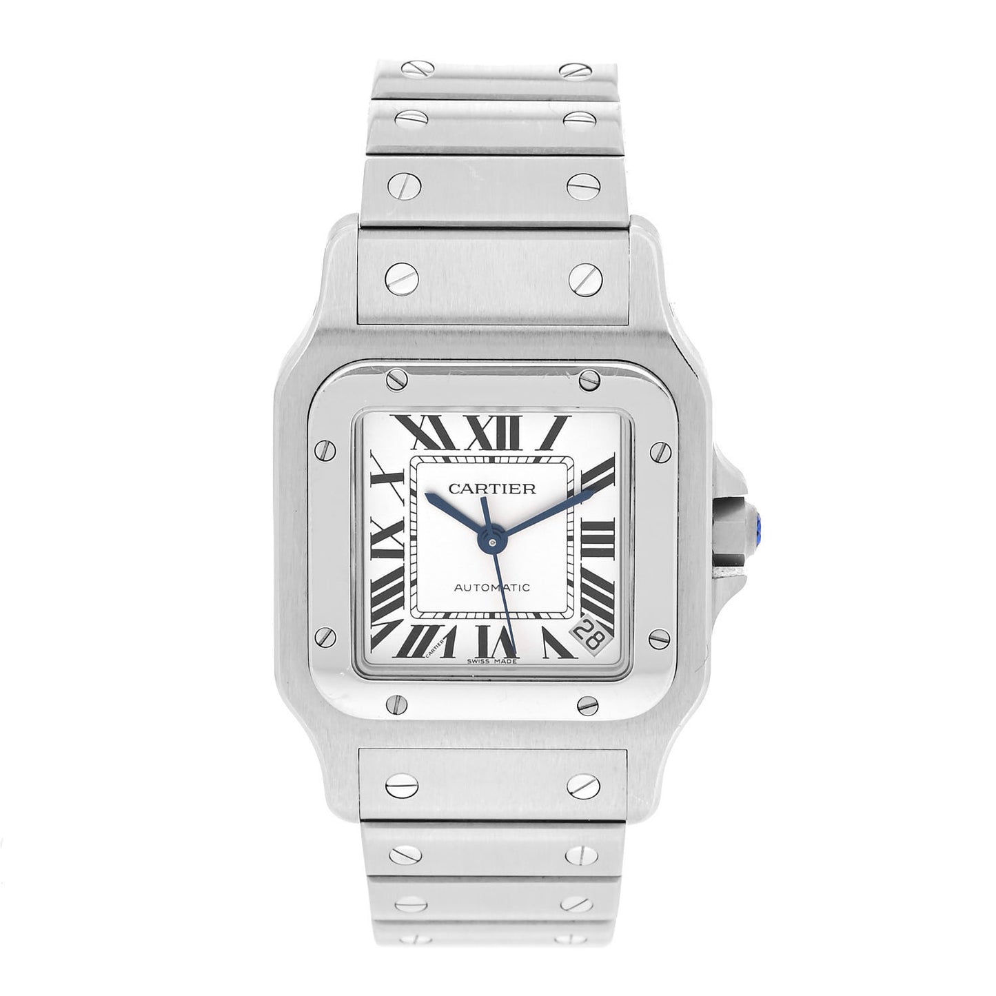 Stainless Steel 32mm Santos de Cartier Galbee Automatic Watch