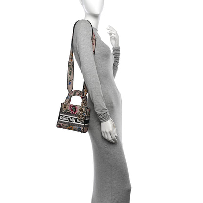 Christian Dior Canvas Mille Fleurs Embroidered Mini Lady D-Lite  Beige Multicolor 2 of 11