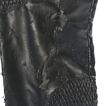 Fendi Calfskin Stretch Fabric Wave Over The Knee Boots 36 Black 10 of 12