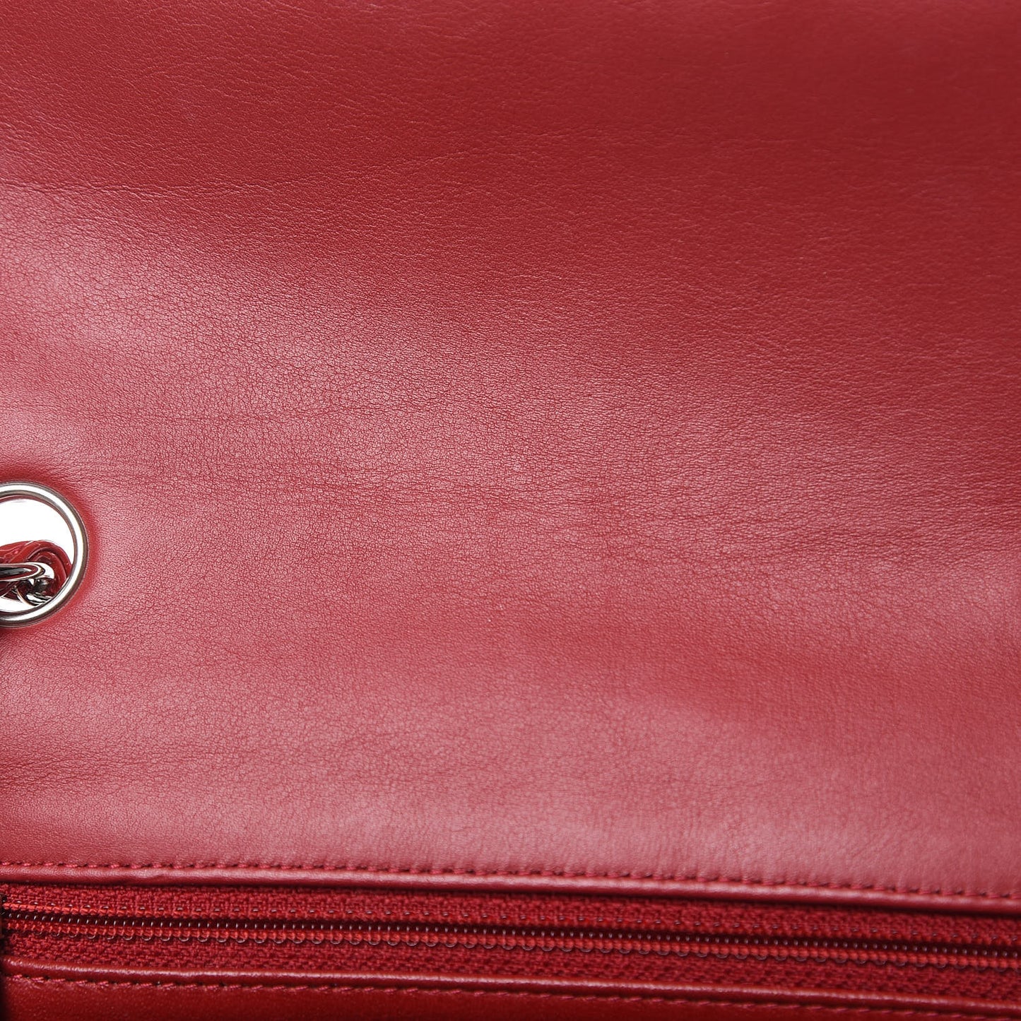 Patent Calfskin Quilted Mini Rectangular Flap Red
