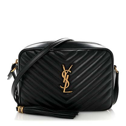 Saint Laurent Calfskin Matelasse Monogram Lou Camera Bag Black 1 of 10