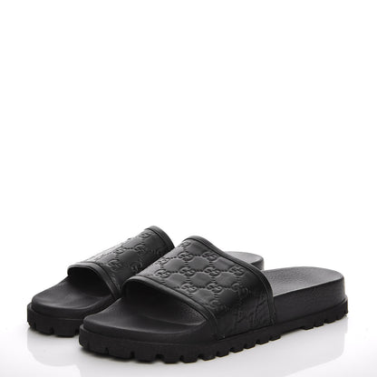 Gucci Guccissima Mens Lug Sole Slide Sandals 11 Black 3 of 9